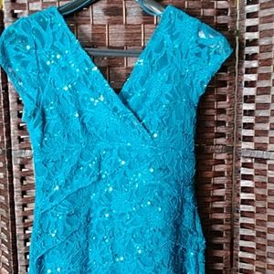 Scarlett Nite Turquoise Party Dress Sz 8